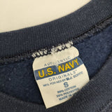 SOFFE U.S.NAVY 米軍 アメリカ軍 USA製 トレーナー 裏起毛 スウェット ネイビー メンズ ソフィー【中古】5-1027T∞