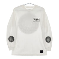 M&M/MASSES プリント スカル サイズM 長袖Ｔシャツ カットソー ロンＴ ホワイト メンズ エムアンドエム/マシス【中古】5-0408M♪