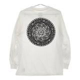 M&M/MASSES プリント スカル サイズM 長袖Ｔシャツ カットソー ロンＴ ホワイト メンズ エムアンドエム/マシス【中古】5-0408M♪
