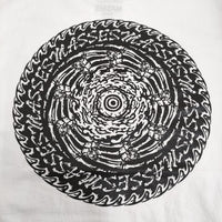 M&M/MASSES プリント スカル サイズM 長袖Ｔシャツ カットソー ロンＴ ホワイト メンズ エムアンドエム/マシス【中古】5-0408M♪