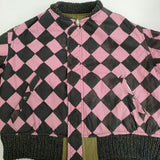 STORY mfg. ストーリーエムエフジー SEED BOMBER リバーシブルジャケット 天然染料 インド製 ブルゾン カーキ ピンク メンズ【中古】5-1031T♪