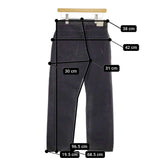 Sefr セファー ブラックデニム ボタンフライ STRAIGHT CUT サイズ29 デニムパンツ ブラック メンズ【中古】5-0422G♪