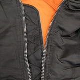 ALPHA ブルゾン 2000 MA-1 フライトジャケット 中綿 ミリタリージャケット ブラック メンズ アルファ【中古】5-1101T∞