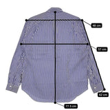 THOMAS MASON サザビーリーグ 0123410010045 サイズL ストライプ 長袖シャツ ブルー ホワイト メンズ トーマスメイソン【中古】5-0422M♪