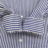 THOMAS MASON サザビーリーグ 0123410010045 サイズL ストライプ 長袖シャツ ブルー ホワイト メンズ トーマスメイソン【中古】5-0422M♪