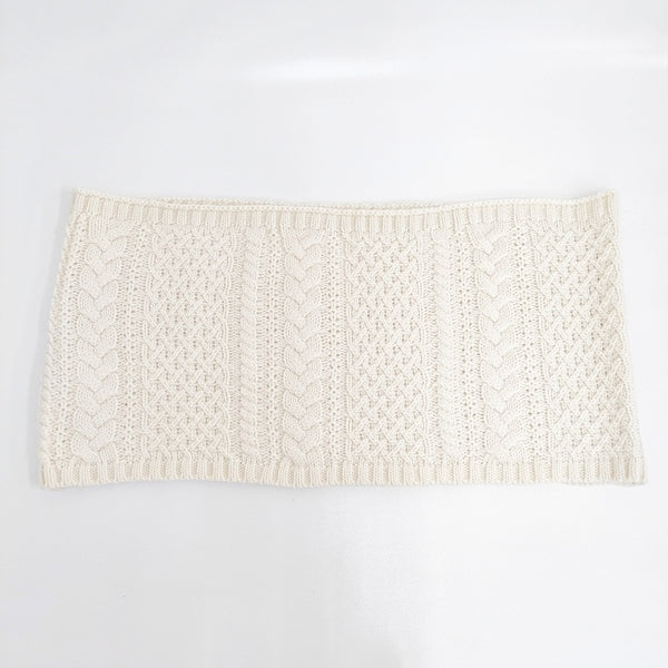 BEAMS HEART ケーブルニット アクリル マフラー スヌード アイボリー レディース ビームスハート【中古】5-0925T◎