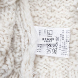 BEAMS HEART ケーブルニット アクリル マフラー スヌード アイボリー レディース ビームスハート【中古】5-0925T◎