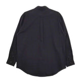 blurhms 新品 24SS Button-down Shirt 定価29700円 bROOTS24S4 サイズ2 長袖シャツ ネイビー メンズ ブラームス【中古】5-0315M♪