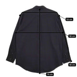 blurhms 新品 24SS Button-down Shirt 定価29700円 bROOTS24S4 サイズ2 長袖シャツ ネイビー メンズ ブラームス【中古】5-0315M♪