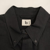 blurhms 未使用品 Button-down Shirt 定価29700円 bROOTS24S4 サイズ2 長袖シャツ 24SS ネイビー メンズ ブラームス【中古】5-0315M♪