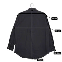 blurhms 未使用品 Button-down Shirt 定価29700円 bROOTS24S4 サイズ2 長袖シャツ 24SS ネイビー メンズ ブラームス【中古】5-0315M♪