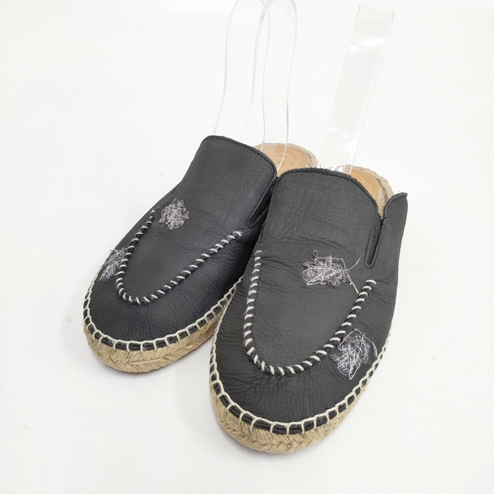 MAISON MARGIELA エスパドリーユ レザー サンダル S57WX0082 P5402 定価63800円 サイズ41 サンダル ブラック メンズ メゾンマルジェラ【中古】5-0726S◎ MAISON MARGIELA エスパドリーユ レザー サンダル S57WX0082 P5402