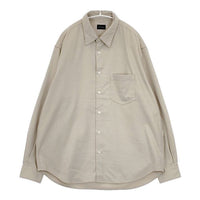 green label relaxing TRフラノ ジャストルーズ レギュラーカラー シャツ ―ストレッチ・防シワ― 長袖シャツ グレージュ メンズ グリーンレーベルリラクシング【中古】5-1005T∞