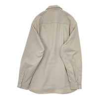 green label relaxing TRフラノ ジャストルーズ レギュラーカラー シャツ ―ストレッチ・防シワ― 長袖シャツ グレージュ メンズ グリーンレーベルリラクシング【中古】5-1005T∞