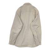 green label relaxing TRフラノ ジャストルーズ レギュラーカラー シャツ ―ストレッチ・防シワ― 長袖シャツ グレージュ メンズ グリーンレーベルリラクシング【中古】5-1005T∞