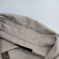 green label relaxing TRフラノ ジャストルーズ レギュラーカラー シャツ ―ストレッチ・防シワ― 長袖シャツ グレージュ メンズ グリーンレーベルリラクシング【中古】5-1005T∞