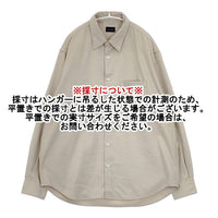 green label relaxing TRフラノ ジャストルーズ レギュラーカラー シャツ ―ストレッチ・防シワ― 長袖シャツ グレージュ メンズ グリーンレーベルリラクシング【中古】5-1005T∞