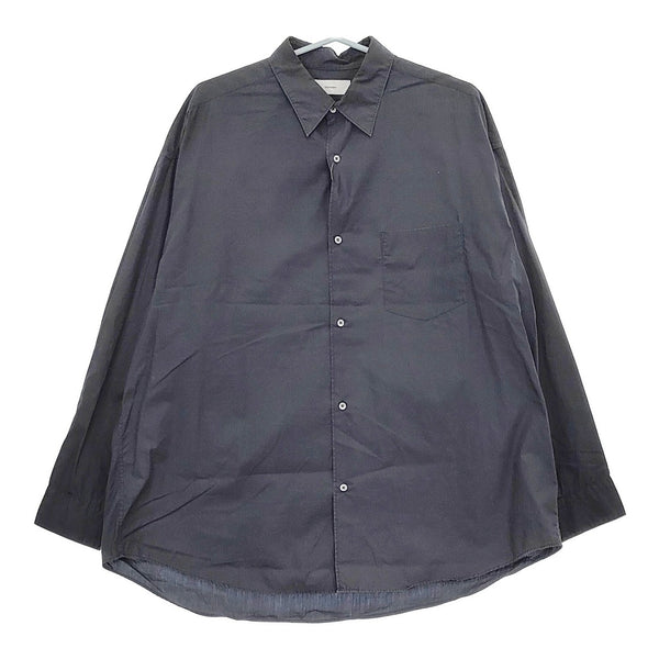 Graphpaper Broad L/S Oversized Regular Collar Shirt 定価28600円 GM232-50001B 長袖シャツ ネイビー メンズ グラフペーパー【中古】5-0422M♪