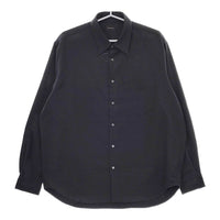 green label relaxing TRフラノジャストルーズレギュラーカラーシャツ ダークグリーン メンズ グリーンレーベルリラクシング【中古】5-0506T♪