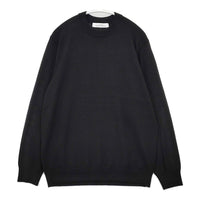 Green Label UA 31131410222 スーパーファインメリノウールクルーネックニット 定価9900円 セーター ニット ブラック メンズ グリーンレーベル【中古】5-0928T△