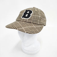 BOTT ボット レーヨンコットンキャップ シルク混 帽子 キャップ ベージュ ブラック メンズ【中古】5-0901G◎