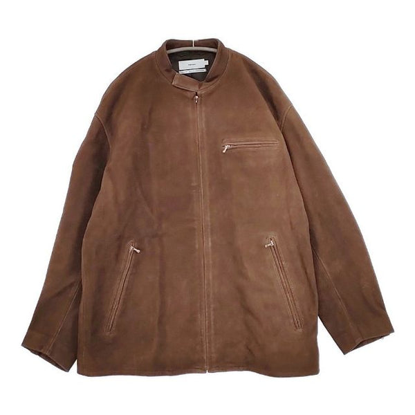 Graphpaper Goat Suede Single Riders Jacket 定価132000円 レザージャケット 革 GU233-30045 ライダースジャケット 23AW ブラウン メンズ グラフペーパー【中古】5-1101T∞