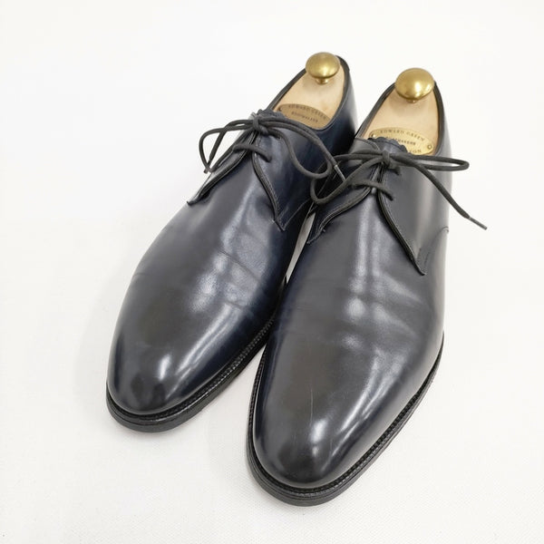 EDWARD GREEN エクスター ラスト202 サイズ7 1/2 レザー 革靴 シューズ・靴 ネイビー メンズ エドワードグリーン【中古】5-1009G◎