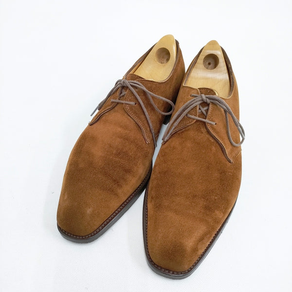 John Lobb SANDON ラスト4800 サイズ6 1/2 スウェード レザー 革靴 シューズ・靴 ブラウン メンズ ジョンロブ【中古】5-1009G◎