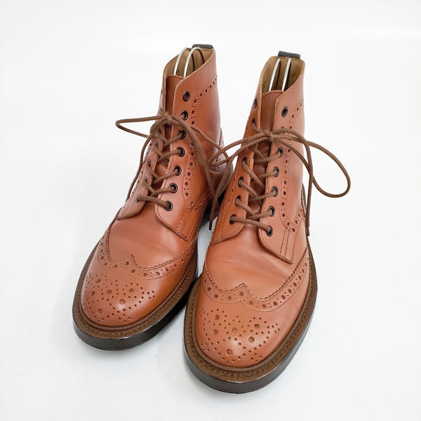 Tricker's カントリーブーツ ウィングチップ サイズ6 1/2 856487 2508 ブーツ ブラウン メンズ トリッカーズ【中古】5-0422G◎