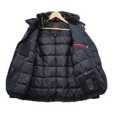 PEUTEREY ラビットファーカラー 47253100 ダウンジャケット ネイビー メンズ ピューテリー【中古】5-1020A◆