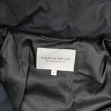 a day in the life メランジ カルゼ 中綿 ミドルブルゾン サイズM UNITED ARROWS ユナイテッドアローズ ダウンジャケット ネイビー メンズ アデイインザライフ【中古】5-1012A◆