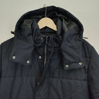 a day in the life メランジ カルゼ 中綿 ミドルブルゾン サイズM UNITED ARROWS ユナイテッドアローズ ダウンジャケット ネイビー メンズ アデイインザライフ【中古】5-1012A◆