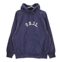 or Slow ORS HOODIE 4 リバースウィーブ仕様 ひび割れプリント 定価29700円 日本製 パーカー ネイビー メンズ オアスロウ【中古】5-0506M♪