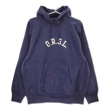 or Slow ORS HOODIE 4 リバースウィーブ仕様 ひび割れプリント 定価29700円 日本製 パーカー ネイビー メンズ オアスロウ【中古】5-0506M♪