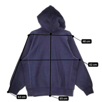 or Slow ORS HOODIE 4 リバースウィーブ仕様 ひび割れプリント 定価29700円 日本製 パーカー ネイビー メンズ オアスロウ【中古】5-0506M♪