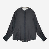 AEWEN MATOPH シアーブラウス 定価18700円 8721-263-0036 ブラウス シャツ チャコールグレー レディース イウエンマトフ【中古】5-0821M∞
