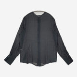 AEWEN MATOPH シアーブラウス 定価18700円 8721-263-0036 ブラウス シャツ チャコールグレー レディース イウエンマトフ【中古】5-0821M∞