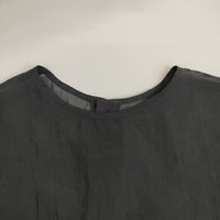 AEWEN MATOPH シアーブラウス 定価18700円 8721-263-0036 ブラウス シャツ チャコールグレー レディース イウエンマトフ【中古】5-0821M∞