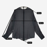 AEWEN MATOPH シアーブラウス 定価18700円 8721-263-0036 ブラウス シャツ チャコールグレー レディース イウエンマトフ【中古】5-0821M∞