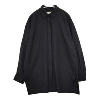 UNITED ARROWS ビッグシャツ ブラウス 1521-144-4554 ウール混 長袖シャツ ブラック レディース ユナイテッドアローズ【中古】5-0917T∞