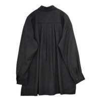 UNITED ARROWS ビッグシャツ ブラウス 1521-144-4554 ウール混 長袖シャツ ブラック レディース ユナイテッドアローズ【中古】5-0917T∞