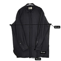 UNITED ARROWS ビッグシャツ ブラウス 1521-144-4554 ウール混 長袖シャツ ブラック レディース ユナイテッドアローズ【中古】5-0917T∞
