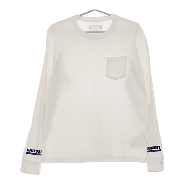 Sacai UNIFORM CONGUEST 18-01594M サイズ2 長袖Ｔシャツ カットソー ロンＴ ホワイト メンズ サカイ【中古】5-0506M♪