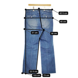 WEWILL/Wrangler WW DENIM SLACKS サイズ2 スラックスデニムパンツ W-010-6012 22SS ブルー メンズ ウィーウィル/ラングラー【中古】5-0506G♪