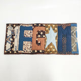 STORY mfg ストーリーエムエフジー Puffer Scarf Star Scraps Ptchwork インド製 コットン マフラー ブラウン メンズ【中古】5-1125T◎