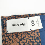 STORY mfg ストーリーエムエフジー Puffer Scarf Star Scraps Ptchwork インド製 コットン マフラー ブラウン メンズ【中古】5-1125T◎