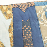 STORY mfg ストーリーエムエフジー Puffer Scarf Star Scraps Ptchwork インド製 コットン マフラー ブラウン メンズ【中古】5-1125T◎