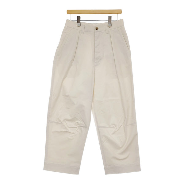 nuterm Harry Work Trousers 30 定価39600円 002PT-024W バギートラウザー コットンチノ パンツ アイボリー メンズ ニューターム【中古】5-0422M♪
