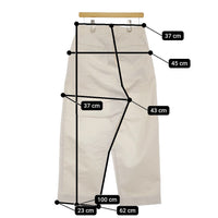 nuterm Harry Work Trousers 30 定価39600円 002PT-024W バギートラウザー コットンチノ パンツ アイボリー メンズ ニューターム【中古】5-0422M♪