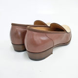 Post Production ポストプロダクション Re-Lux Baby Calf×Cow fur サイズ4 ローファー ブラウン レディース【中古】5-0603G◎